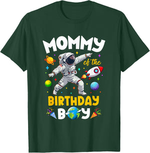 Mommy Of The Birthday Boy Astronaut Outer Space Birthday T-Shirt - T-Shirt | Forest