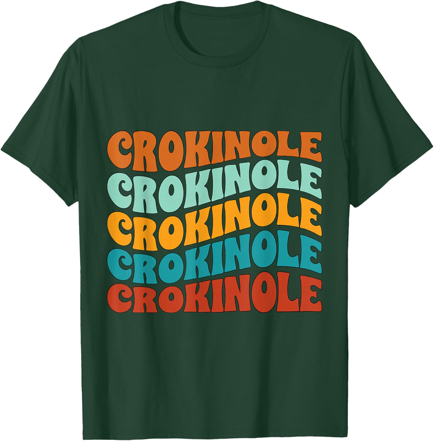 Retro Crokinole Lover Board Game T-Shirt - T-Shirt | Forest