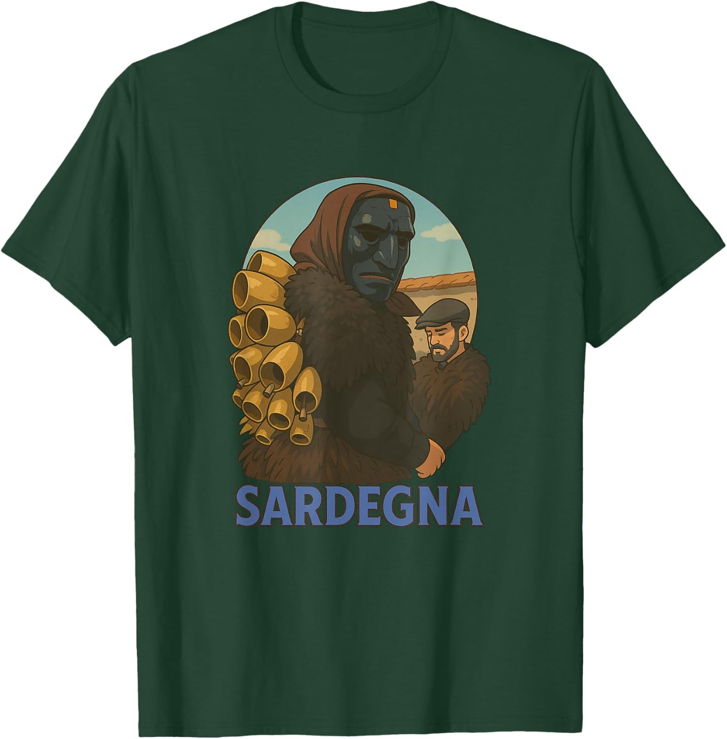 Mamuthones Island of Sardinia T-Shirt - T-Shirt | Forest