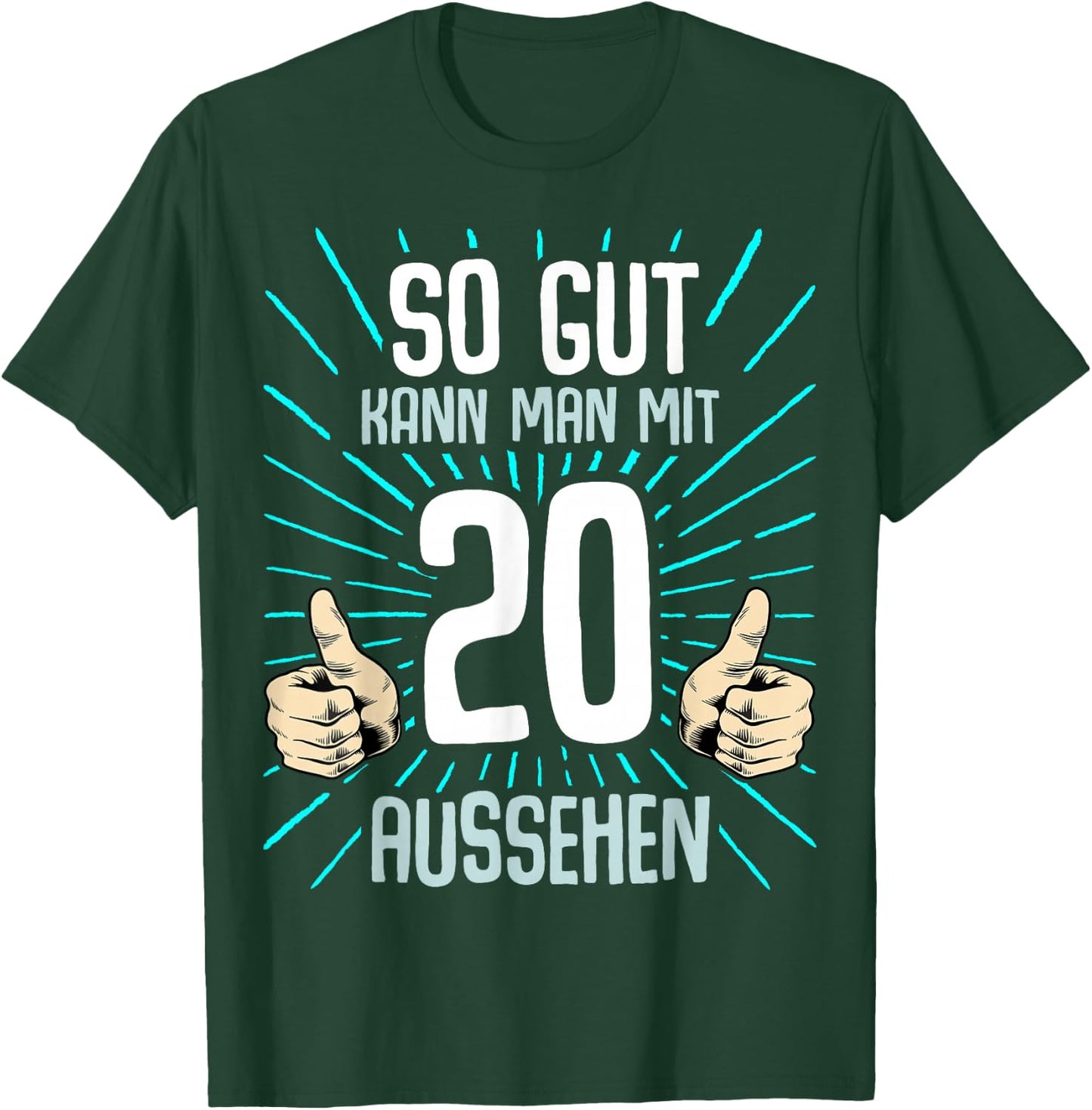 20th Birthday Man Woman 20 Years 2003 Decorative Funny Gift , black T-Shirt - T-Shirt | Forest