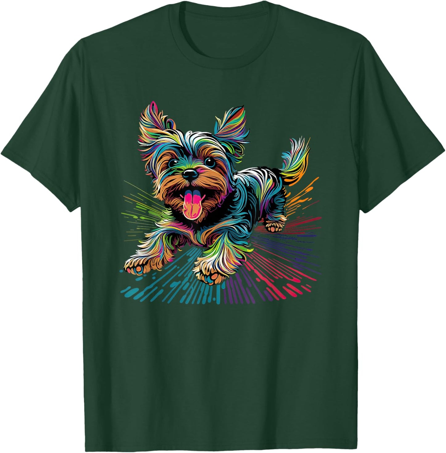 Yorkshire Terrier Dog Owner Cartoon of a Yorkshire Terrier T-Shirt - T-Shirt | Forest