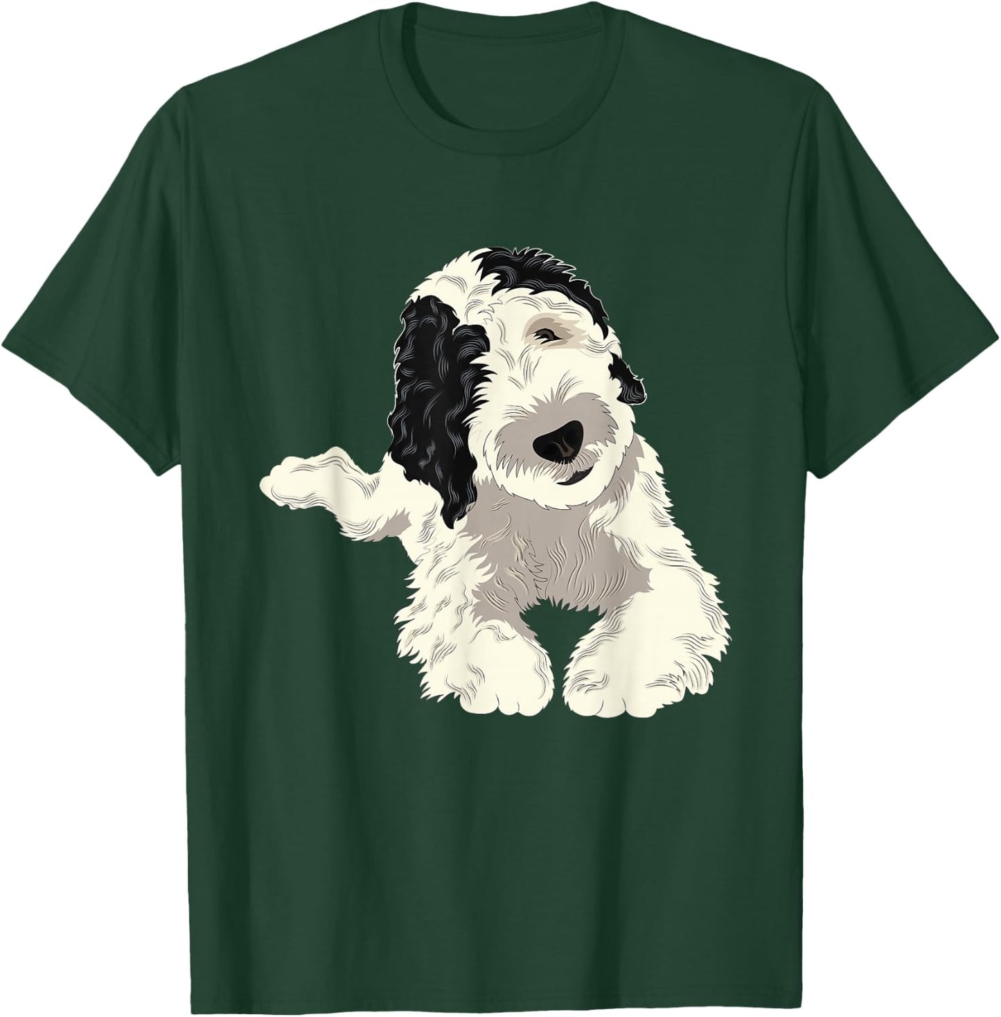 Doodle Dog Sheepadoodle T-Shirt - T-Shirt | Forest
