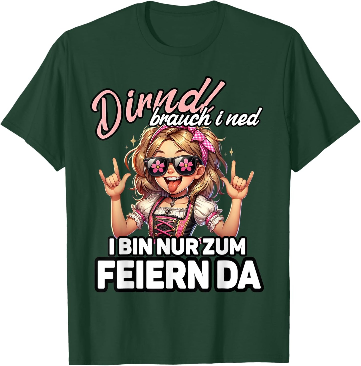Dirndl Brauch I Ned Oktoberfest Trachtenshirt Damen Trachten T-Shirt - T-Shirt | Forest