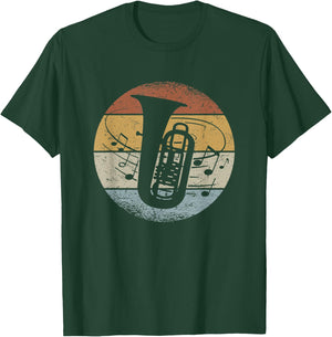 Tubist Orchester Musiker Noten Retro Tuba T-Shirt - T-Shirt | Forest