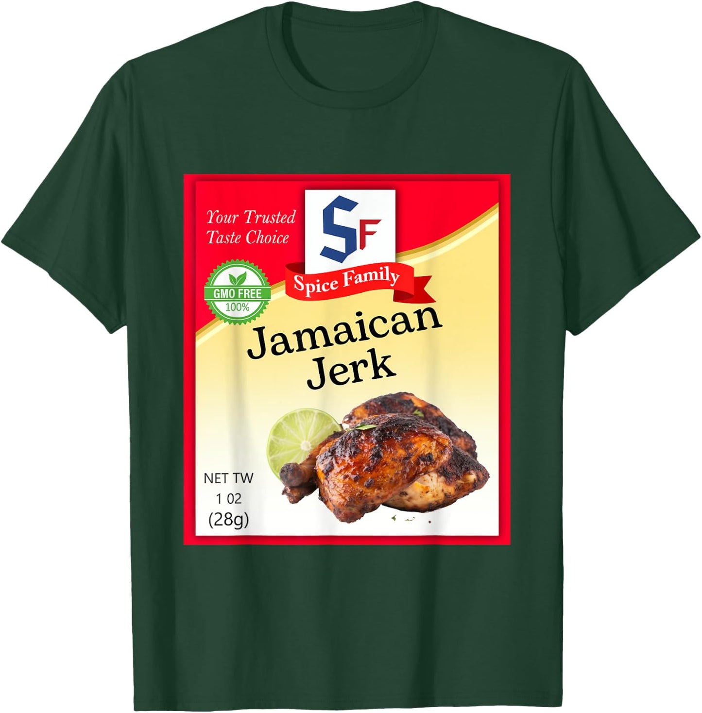 Jamaican Jerk Condiment Costume Holiday Spice Group Costumes T-Shirt - T-Shirt | Forest