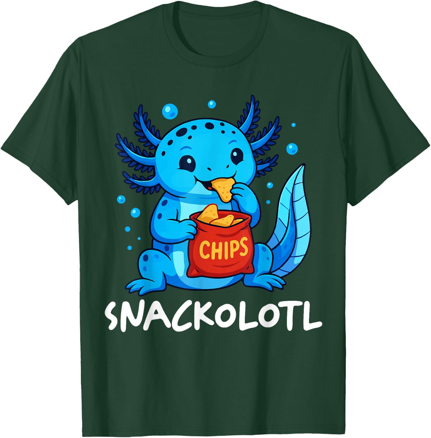 Snackolotl Axolotl Snack T-Shirt - T-Shirt | Forest