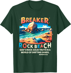Breaker Rock Beach Christian God's Rock-Solid Truth VBS 2024 Men Women Girls Kids T-Shirt - T-Shirt | Forest