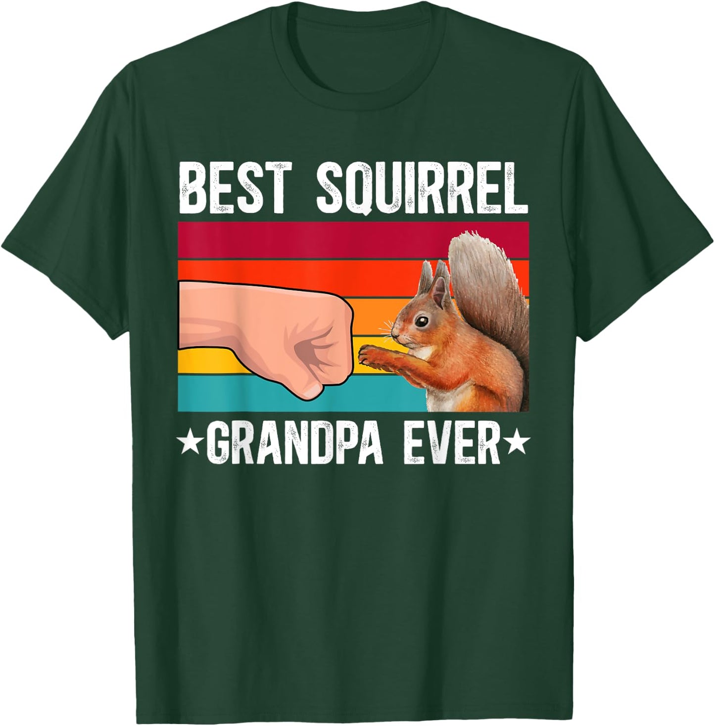 Best Squirrel Grandpa Ever Squirrel Owner Squirrel Lover T-Shirt - T-Shirt | Forest
