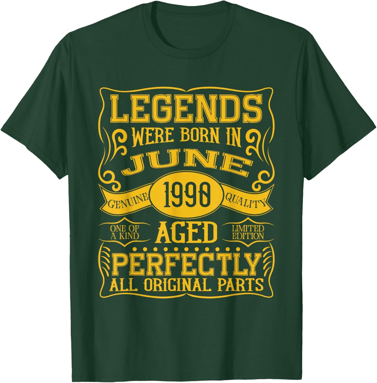 36th Birthday Legends Were Born In June 1990 T-Shirt - T-Shirt | Forest