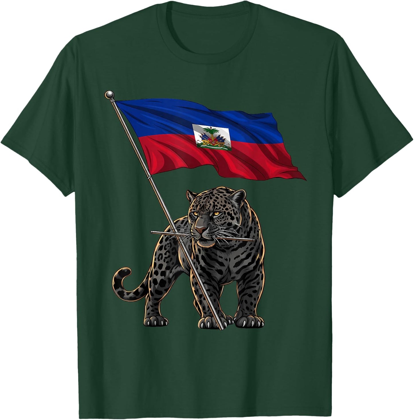 Haiti Roots Haitian Flag T-Shirt - T-Shirt | Forest