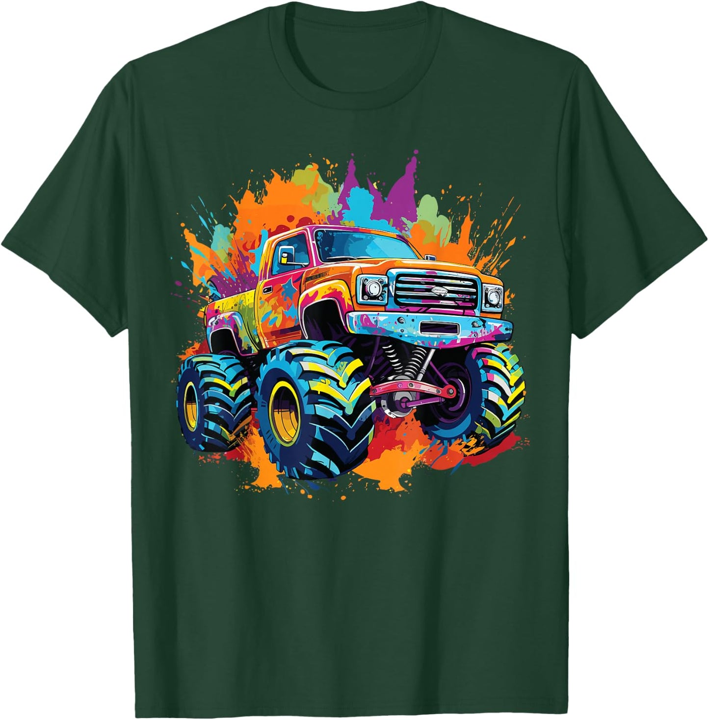 Monster Truck for Toddlers Teenagers & Adults, black T-Shirt - T-Shirt | Forest