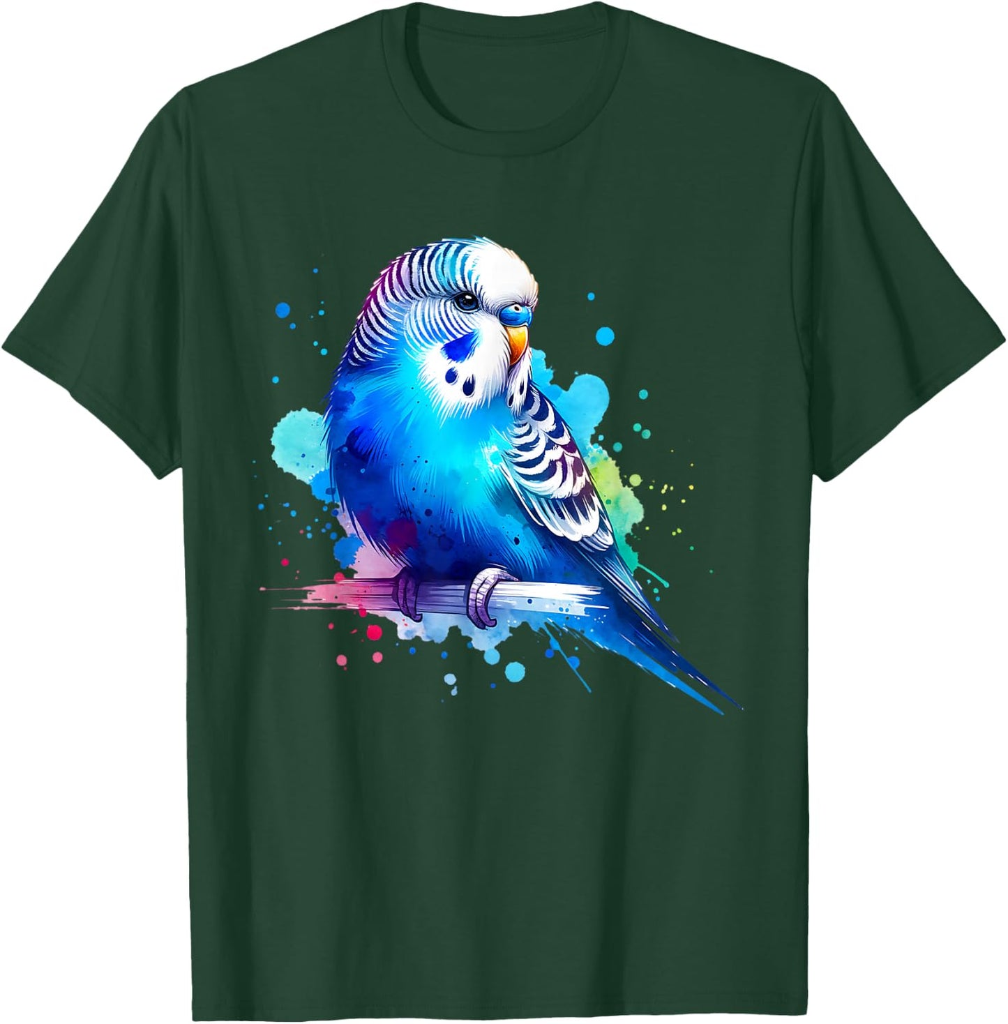 Budgie Budgerigar Budgerigar , black T-Shirt - T-Shirt | Forest