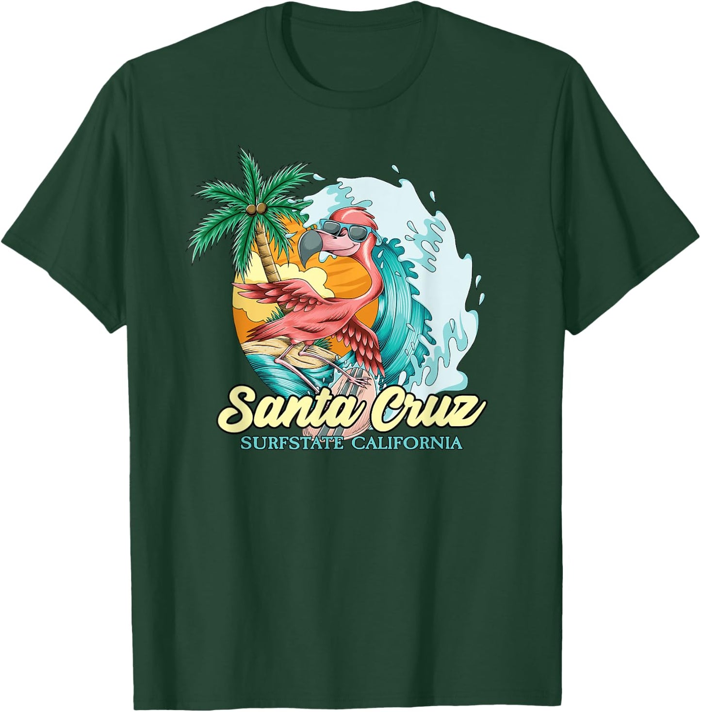 Santa Cruz CA Kalifornien Surfer I Santa Cruz Kalifornien T-Shirt - T-Shirt | Forest