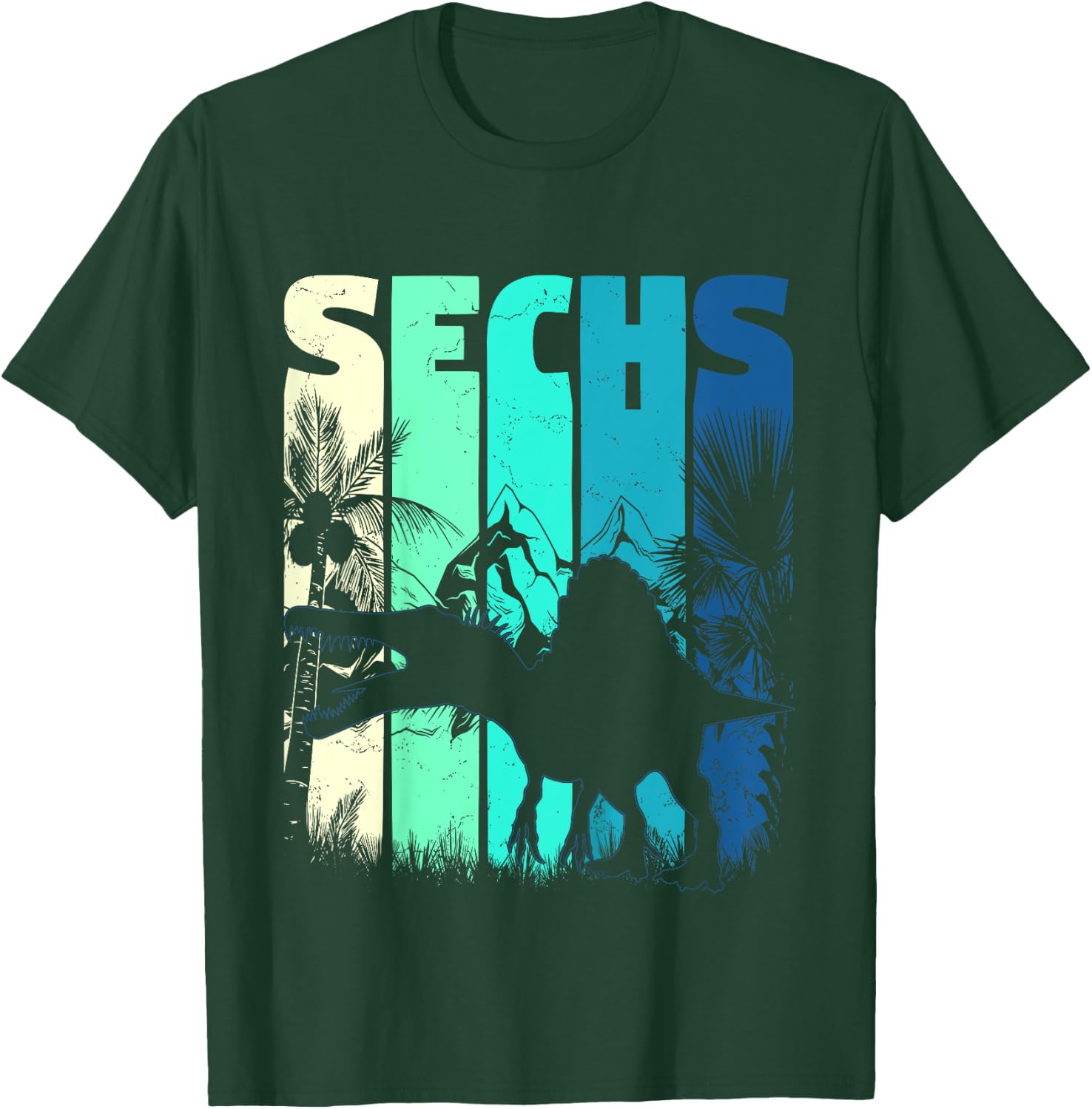 Kinder Spinosaurus 6 Jahre Alt 6. Geburtstag Jungen Mädchen Neun T-Shirt - T-Shirt | Forest