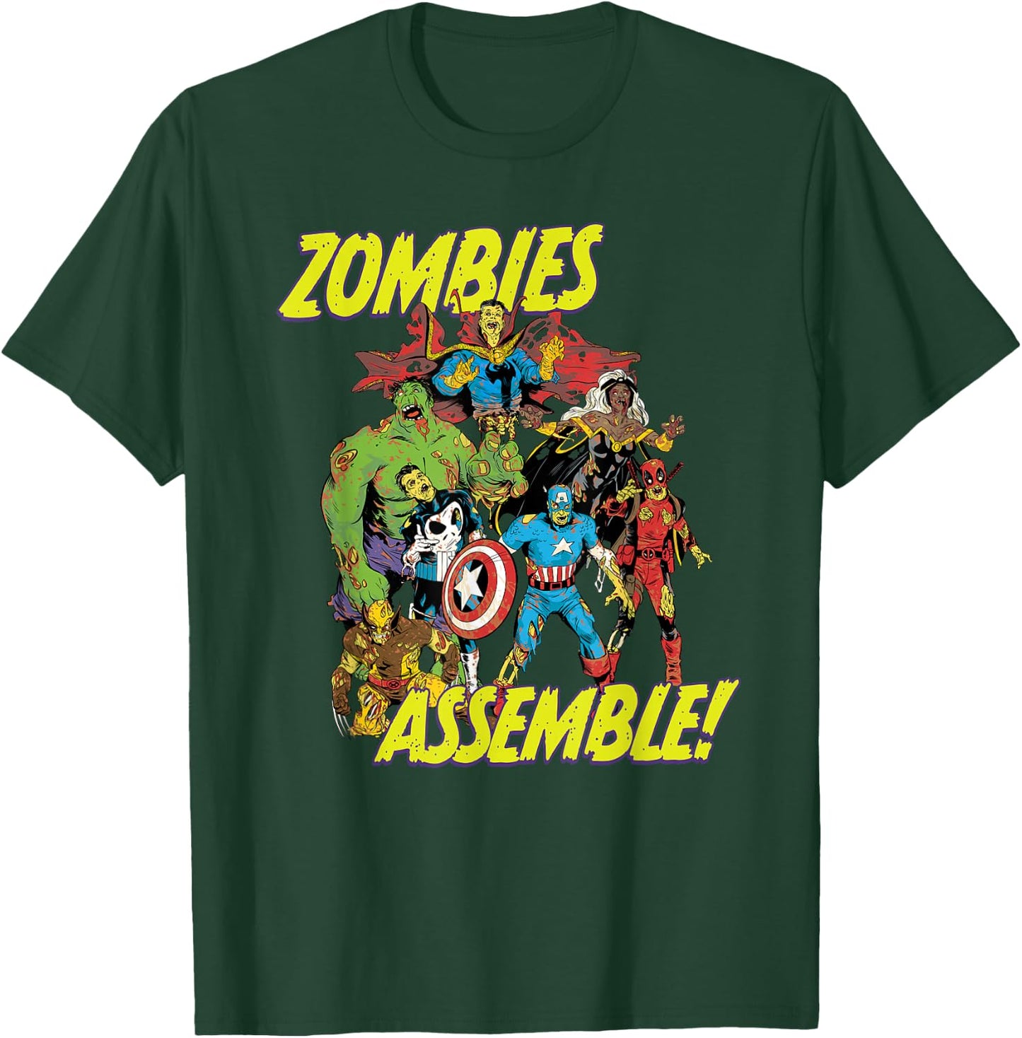 Marvel Zombies Super Hero Zombies Assemble Halloween T-Shirt - T-Shirt | Forest