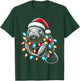 Manatee Santa Hat Christmas Lights Pajama Funny Xmas T-Shirt - T-Shirt | Forest