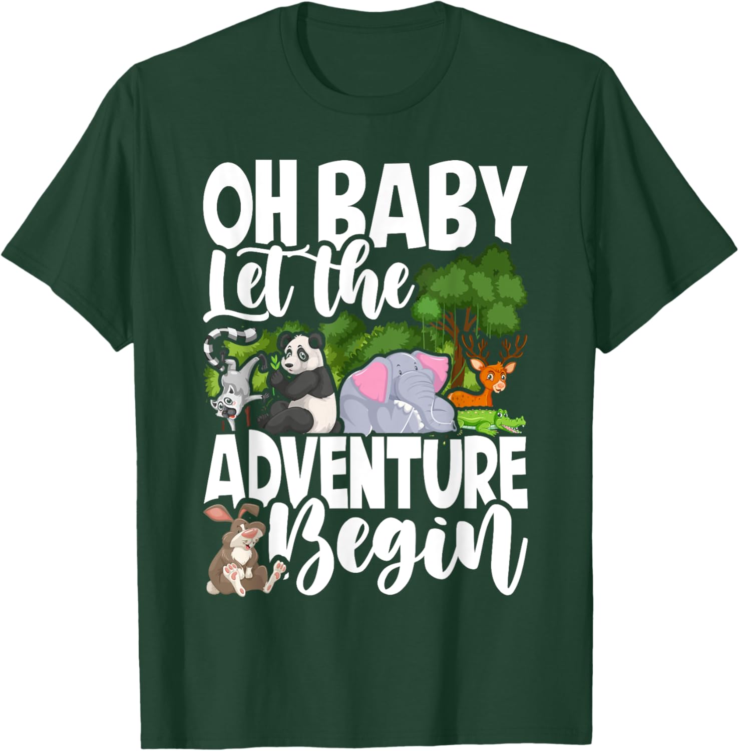 Spring Woodland Baby Shower Animal Theme Matching Neutral T-Shirt - T-Shirt | Forest