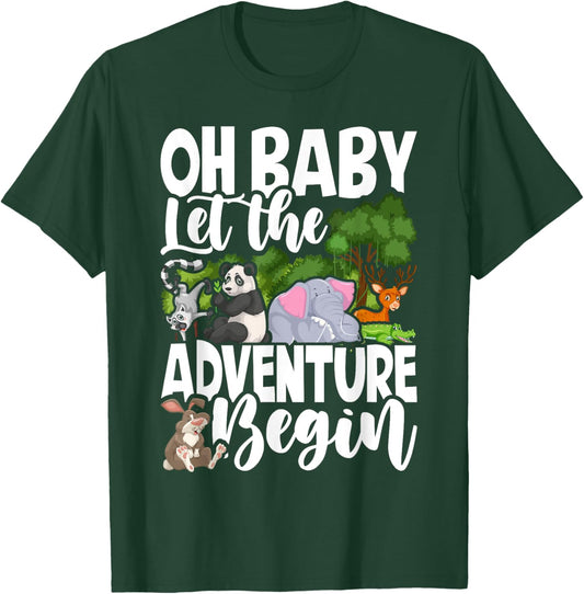 Spring Woodland Baby Shower Animal Theme Matching Neutral T-Shirt - T-Shirt | Forest