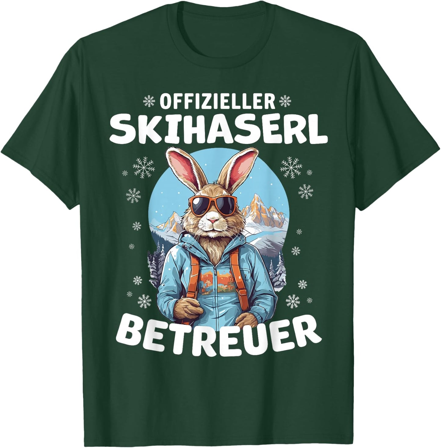 Official Skihaserl Caregiver Apres Ski Skier , black T-Shirt - T-Shirt | Forest