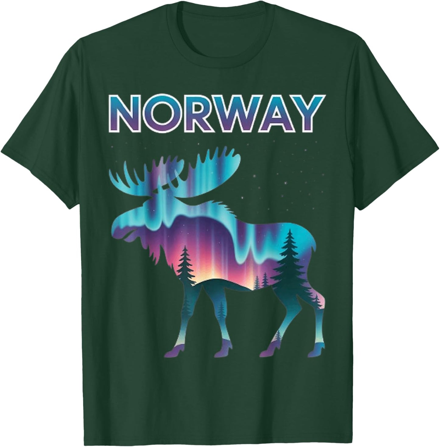 Orignal Norvège Aurore boréale T-Shirt - T-Shirt | Forest