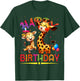 giraffe Birthday Kids Happy Birthday giraffe T-Shirt - T-Shirt | Forest