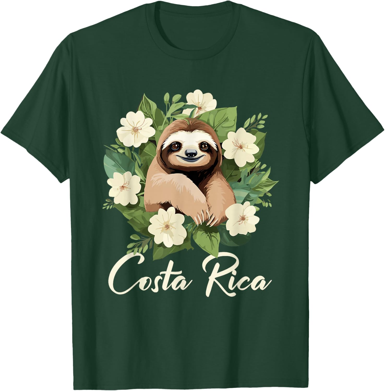 Costa Rica Tropical Sloth T-Shirt - T-Shirt | Forest