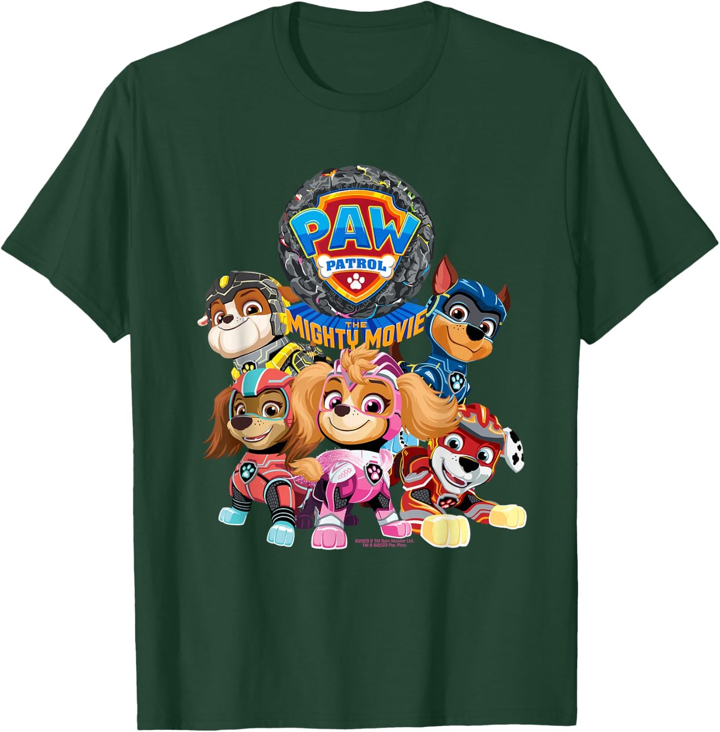 PAW Patrol: The Mighty Movie Group , Blue, S T-Shirt - T-Shirt | Forest