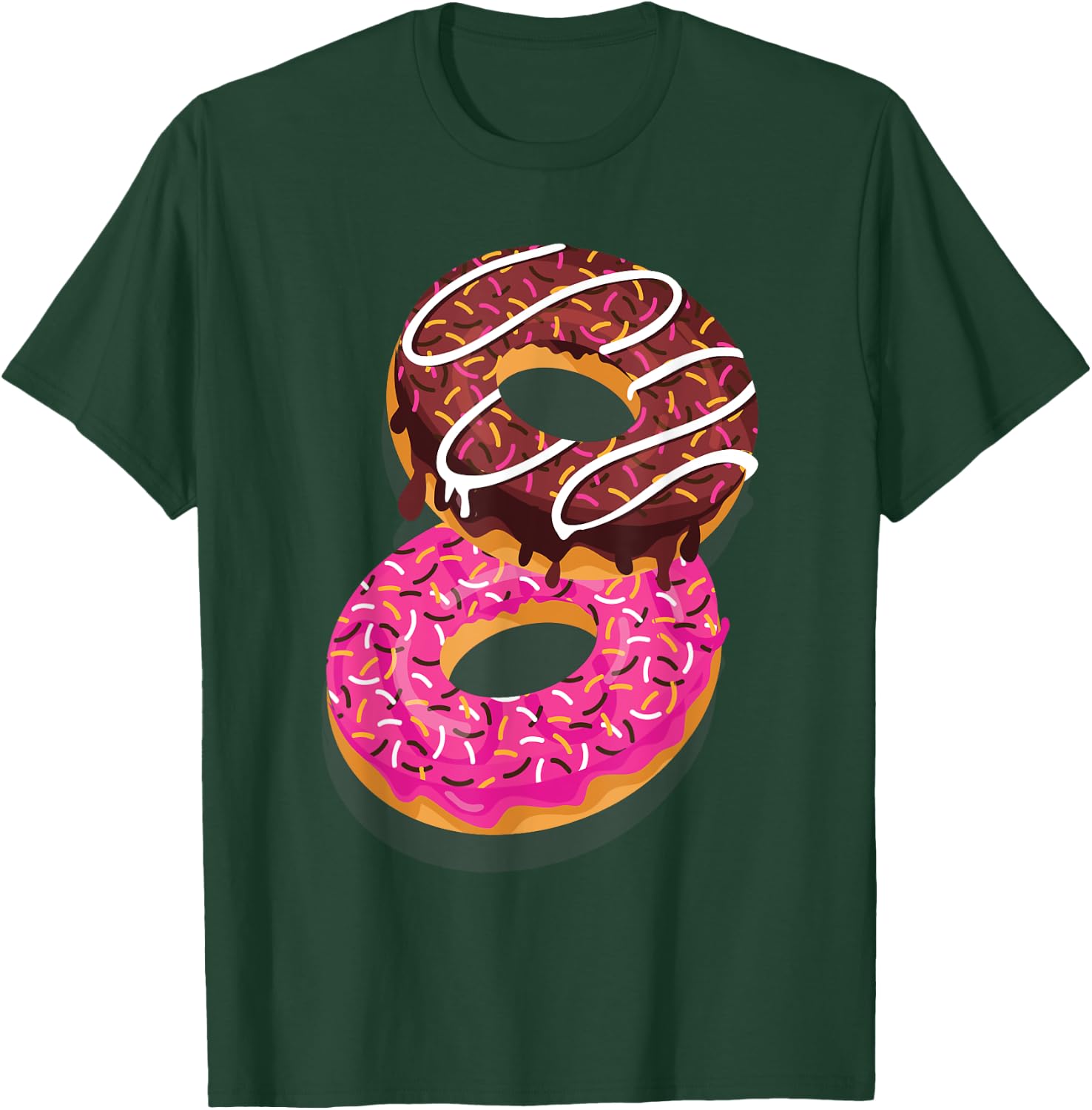 Donut Sweet Dessert Snack Funny Doughnut Food Lover Gifts T-Shirt - T-Shirt | Forest