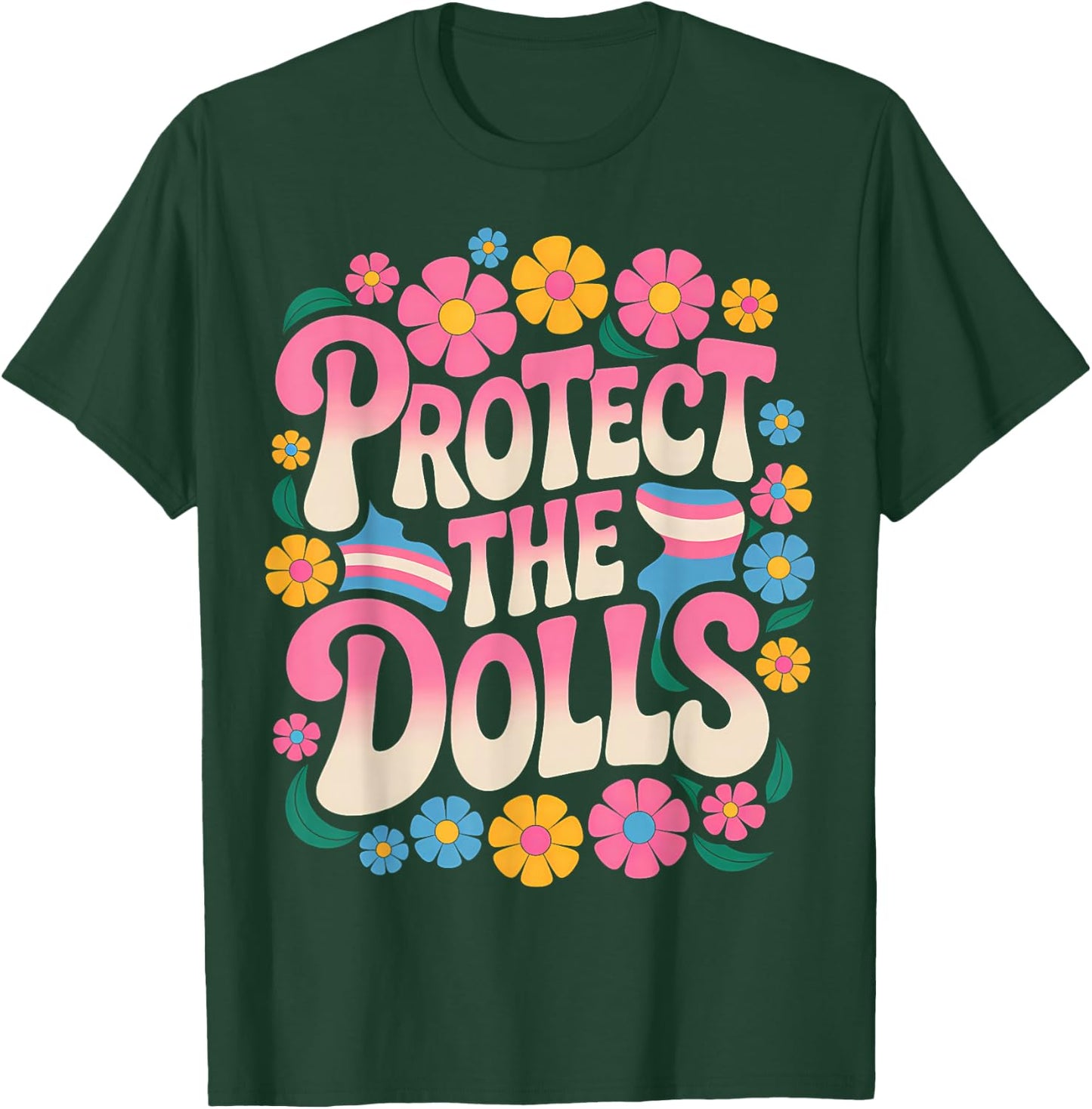 Protect The Dolls Trans Women Transgender , Black, S T-Shirt - T-Shirt | Forest
