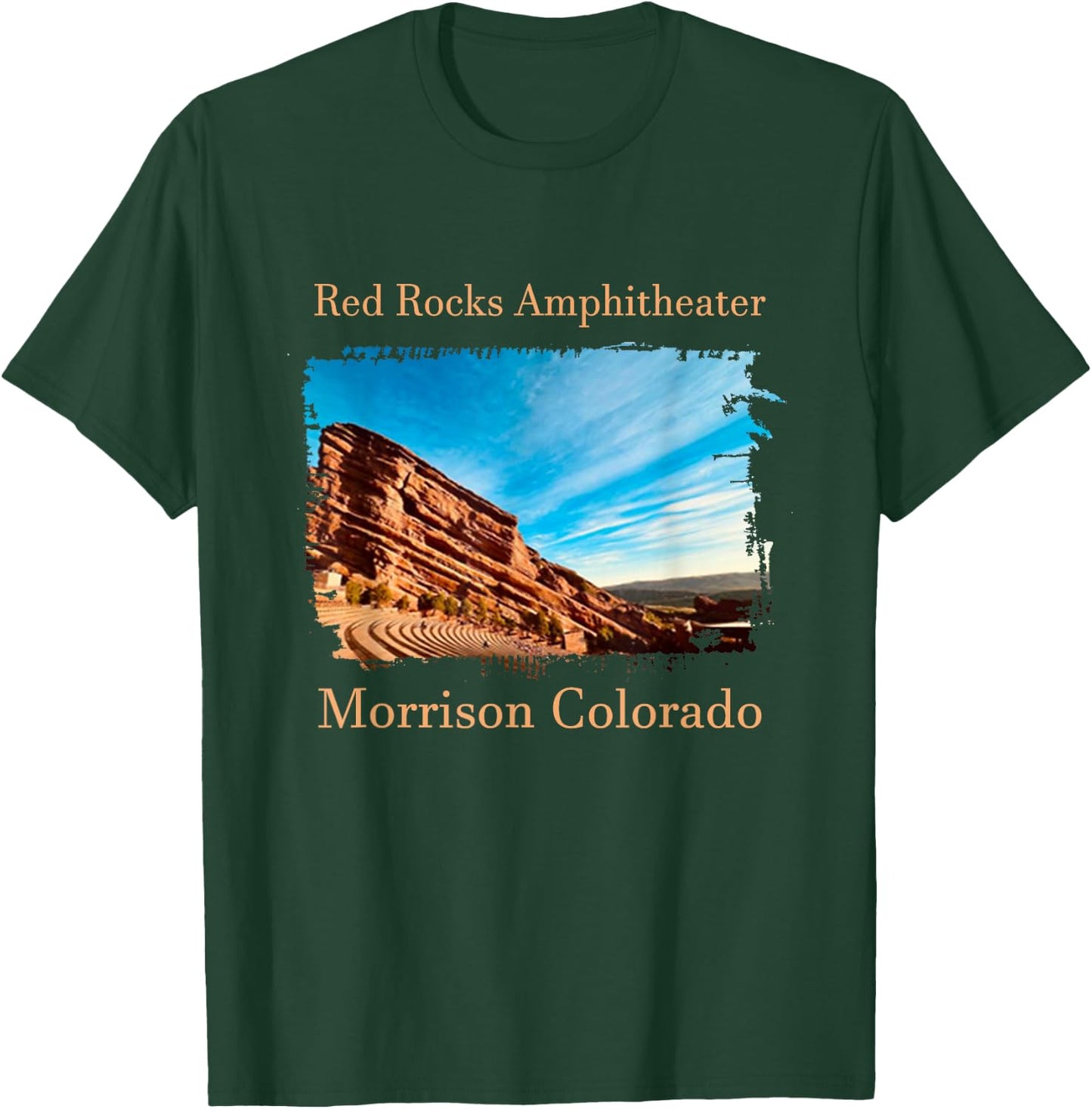 Red Rocks Amphitheatre - Morrison Colorado , Black, S T-Shirt - T-Shirt | Forest