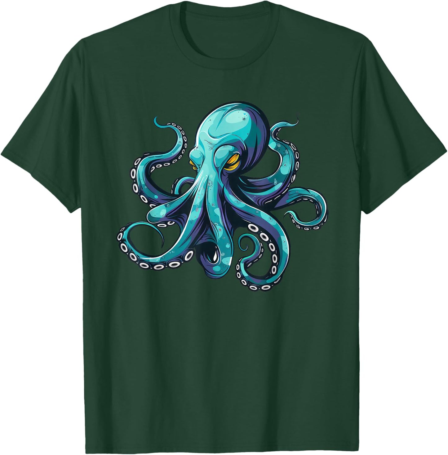 Blue Octopus T-Shirt - T-Shirt | Forest