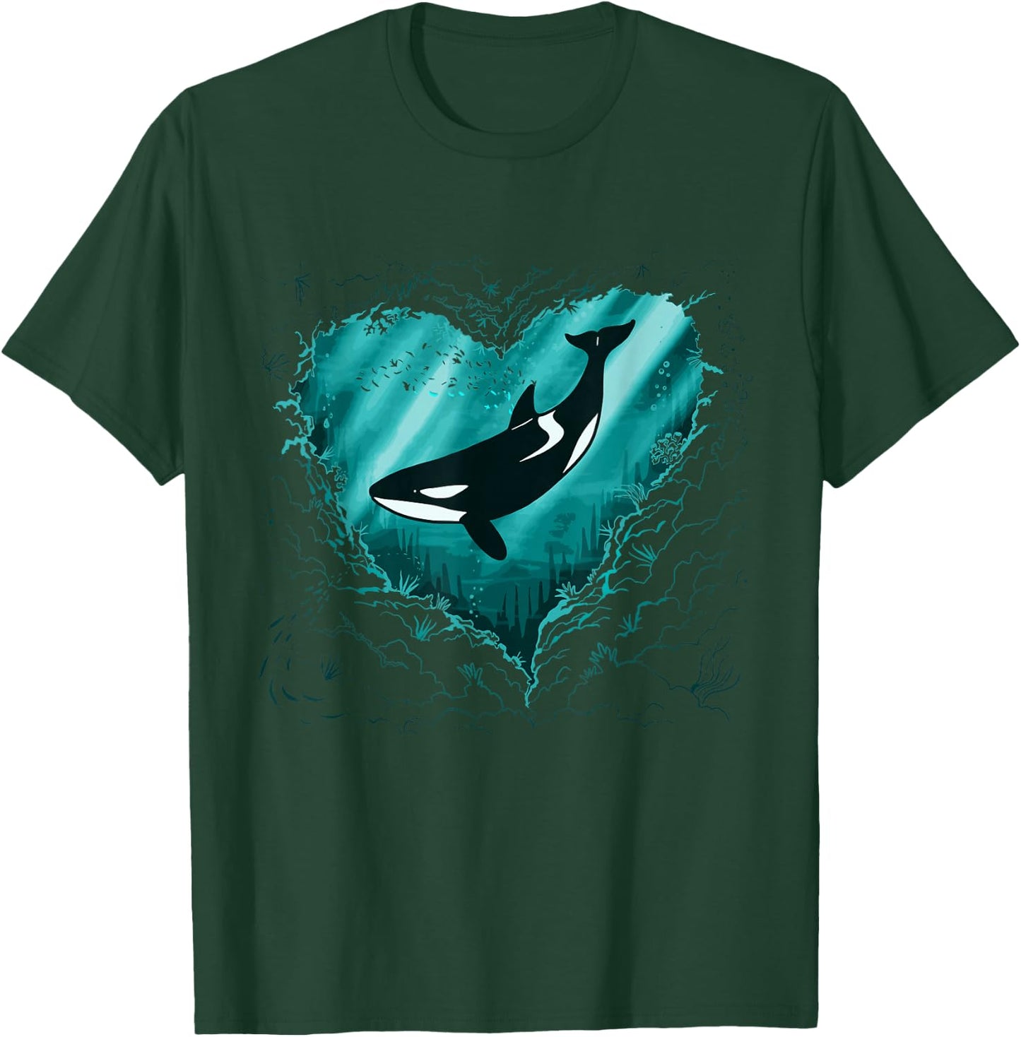 Whale Orca Heart Killer Whale orca whale T-Shirt - T-Shirt | Forest