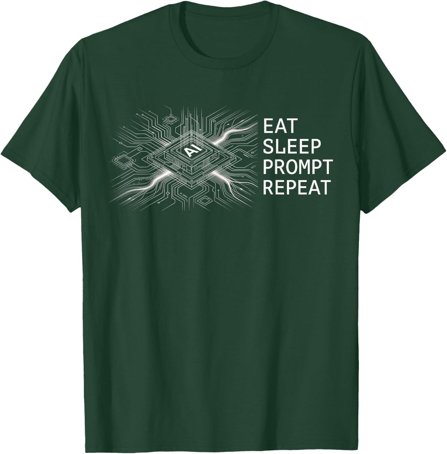 Lustiger KI Prompt Engineer Spruch, Künstliche Intelligenz T-Shirt - T-Shirt | Forest