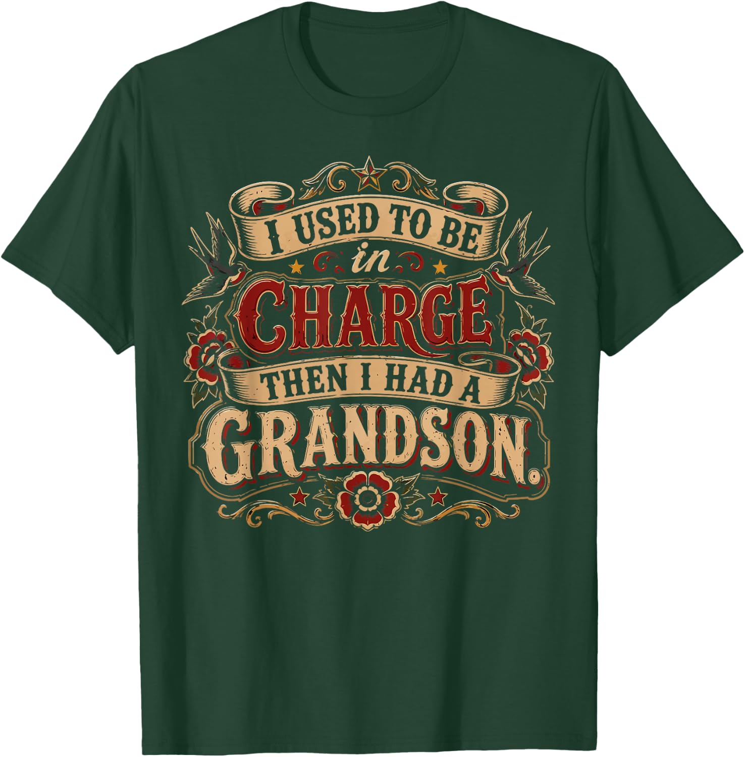 I Used to Be in Charge Then I Had A Grandson T-Shirt - T-Shirt | Forest