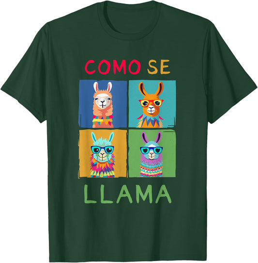 Funny Como Se LLAMA Animal for LLAMA Lovers T-Shirt - T-Shirt | Forest