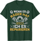with German Text "Werkstatt KFZ Mechanik T-Shirt - T-Shirt | Forest