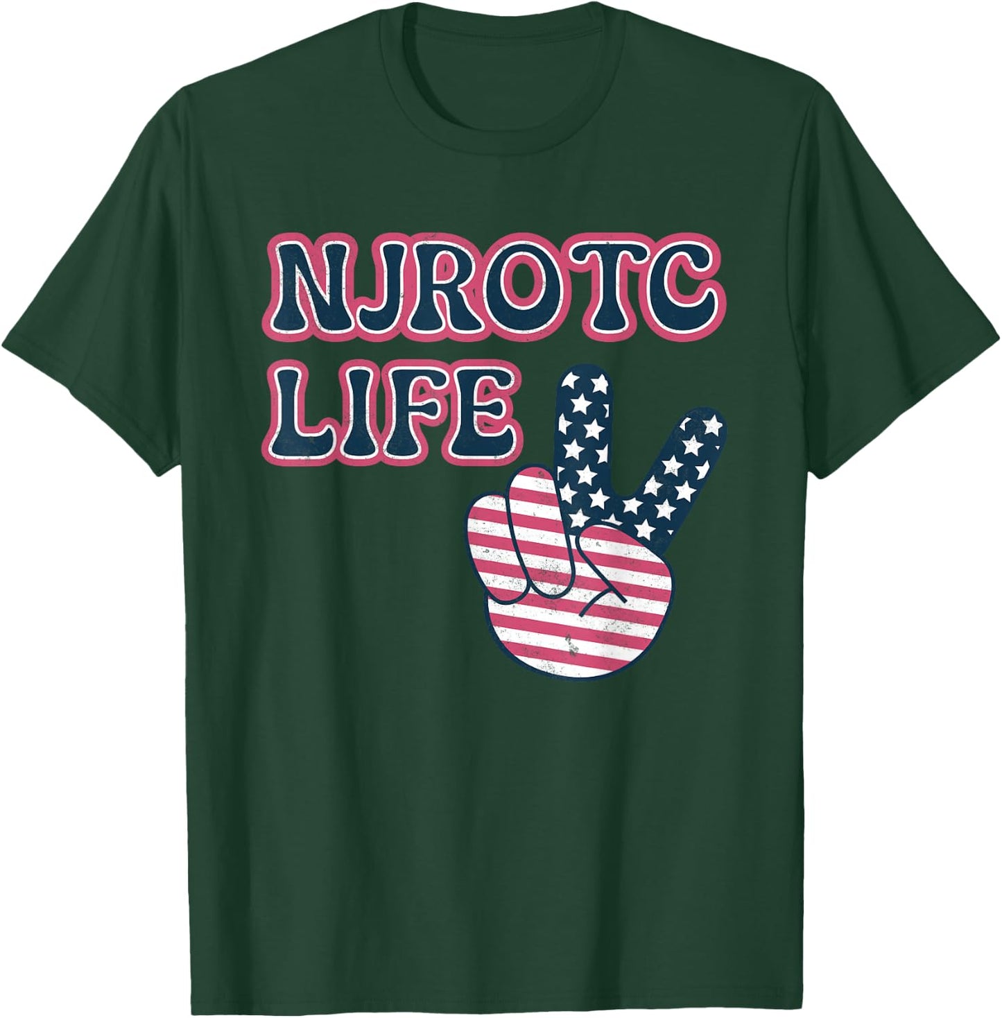 NJROTC Life Patriotic Navy JROTC Cadet US Naval Junior ROTC T-Shirt - T-Shirt | Forest