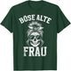 Bad Old Woman Skull Funny Sarcasm Grandma Humour , black T-Shirt - T-Shirt | Forest