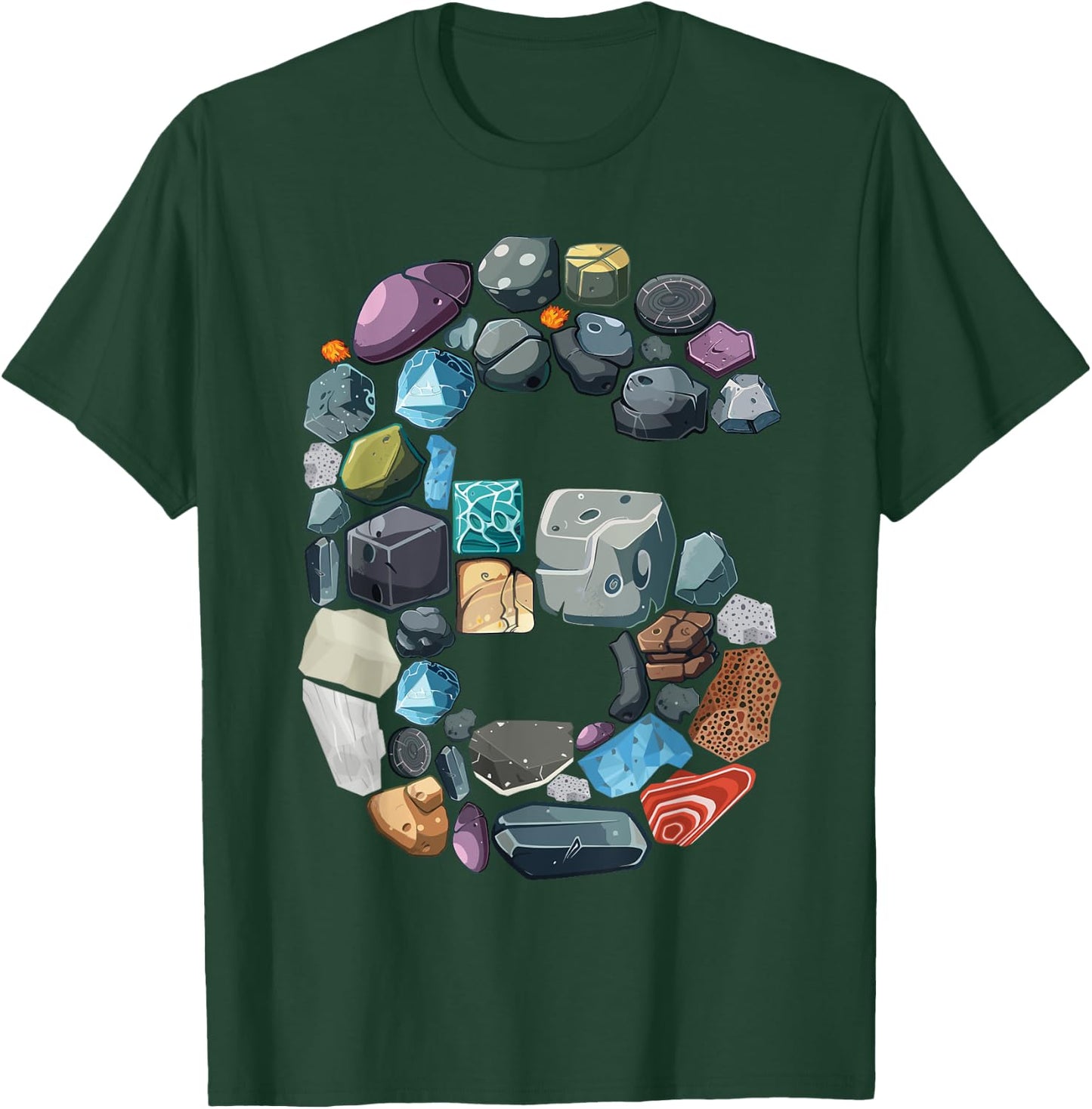 Geology 6 years Old Rock Collecting 6th Birthday T-Shirt - T-Shirt | Forest