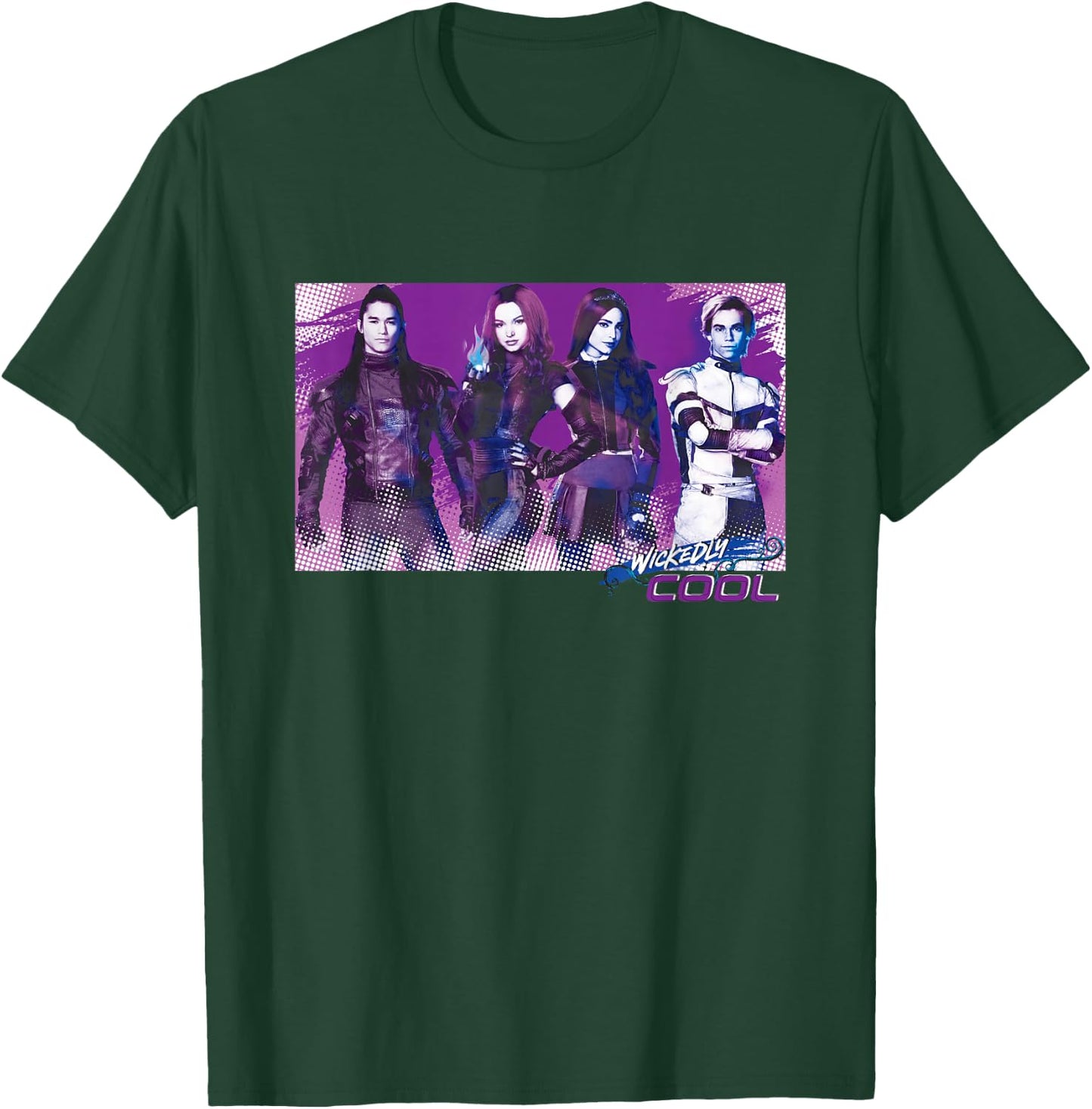 Descendants 3 Carlos Mal Jay Evie Wickedly Cool T-Shirt - T-Shirt | Forest
