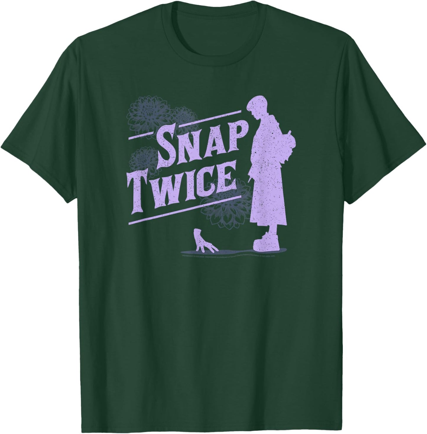 Wednesday Snap Twice Thing & Wednesday Silhouette Logo T-Shirt - T-Shirt | Forest
