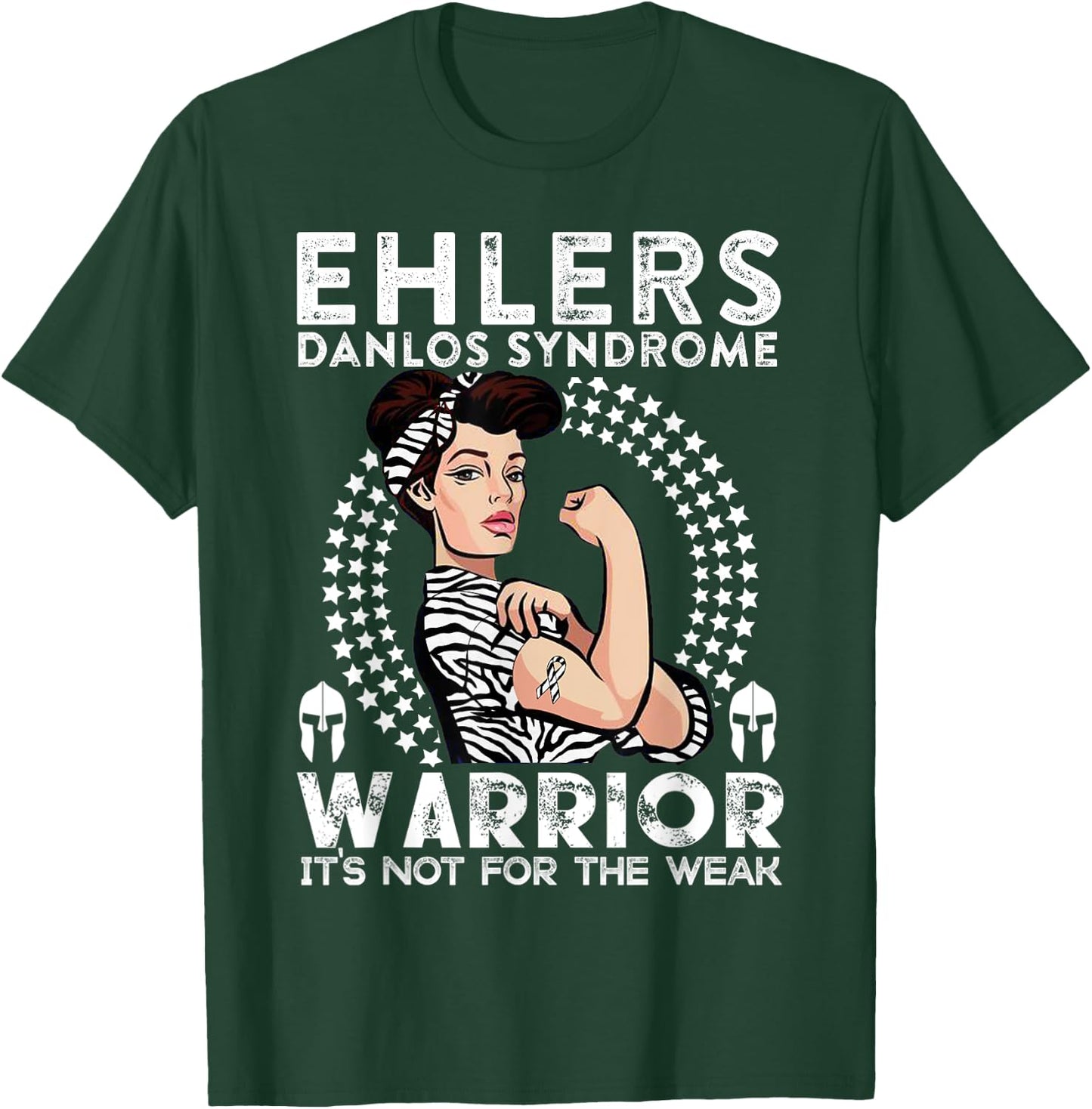 EDS Awareness Warrior Zebra Gift Ehlers Danlos Syndrome T-Shirt - T-Shirt | Forest