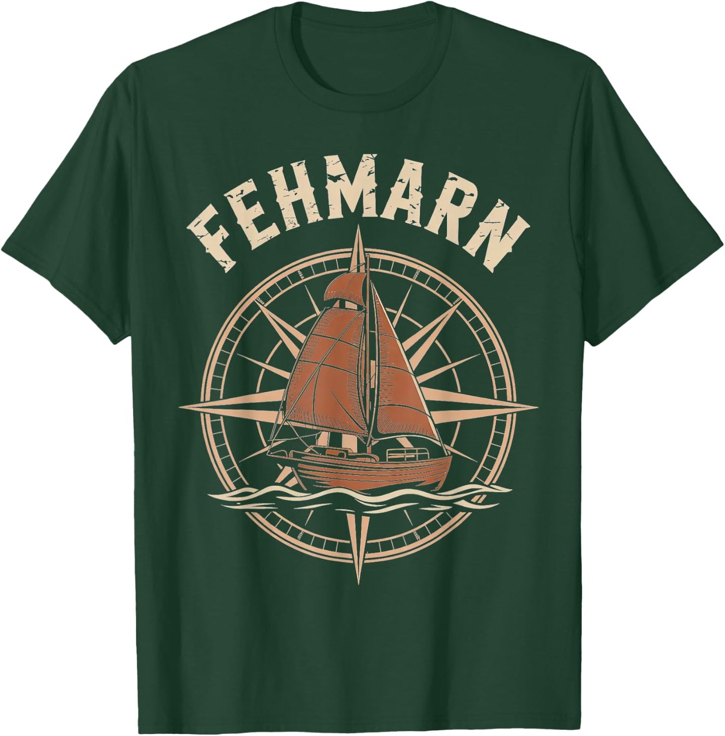 Fehmarn Anker-Reise Deutschland Strandabenteuer T-Shirt - T-Shirt | Forest