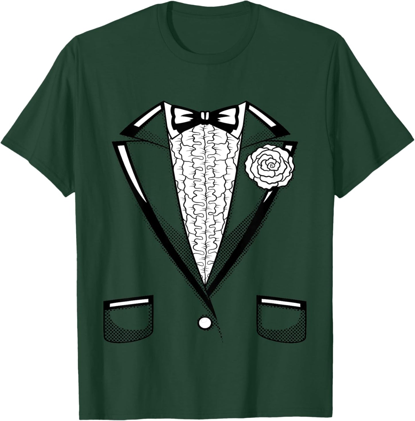Kids Tuxedo | Boys Girls Halloween Prom Black Bowtie T-Shirt - T-Shirt | Forest
