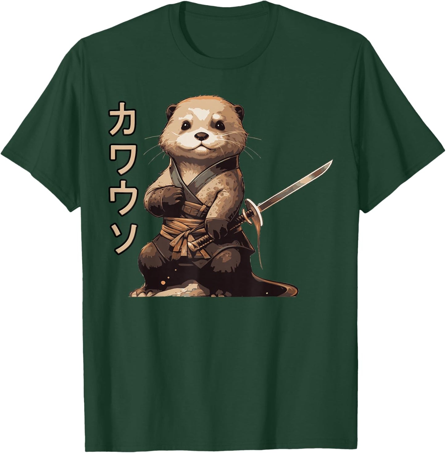 Cool Samurai Otter For Boys Girls Ninja Sea Otter Lover T-Shirt - T-Shirt | Forest