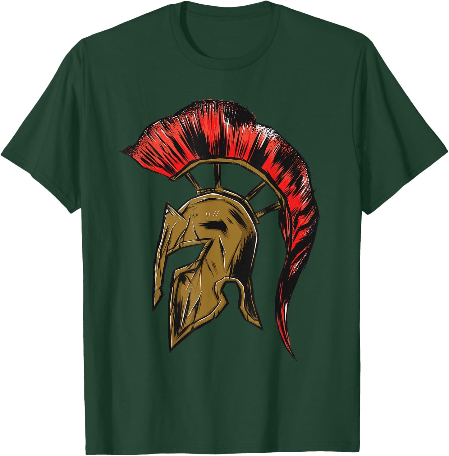 Sparta Shirt Helm Spartanischer Leonidas & Spartacus Sparta T-Shirt - T-Shirt | Forest