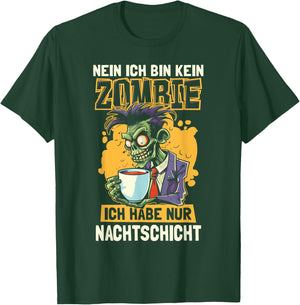 Funny Night Service Night Shift Worker Zombie , black T-Shirt - T-Shirt | Forest
