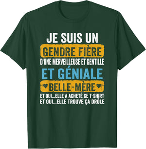 I am a proud son-in-law of a wonderful and kind and , Black, S T-Shirt - T-Shirt | Forest