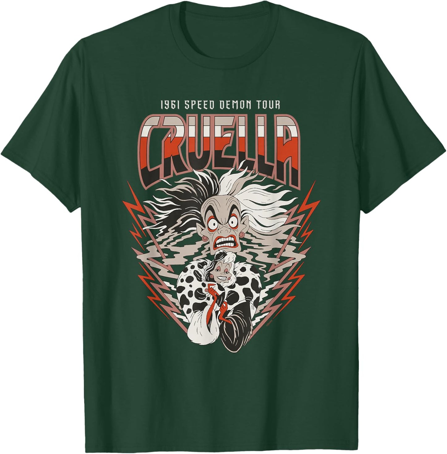 Disney Villains Cruella De Vil 1961 Speed Demon Tour Band T-Shirt - T-Shirt | Forest