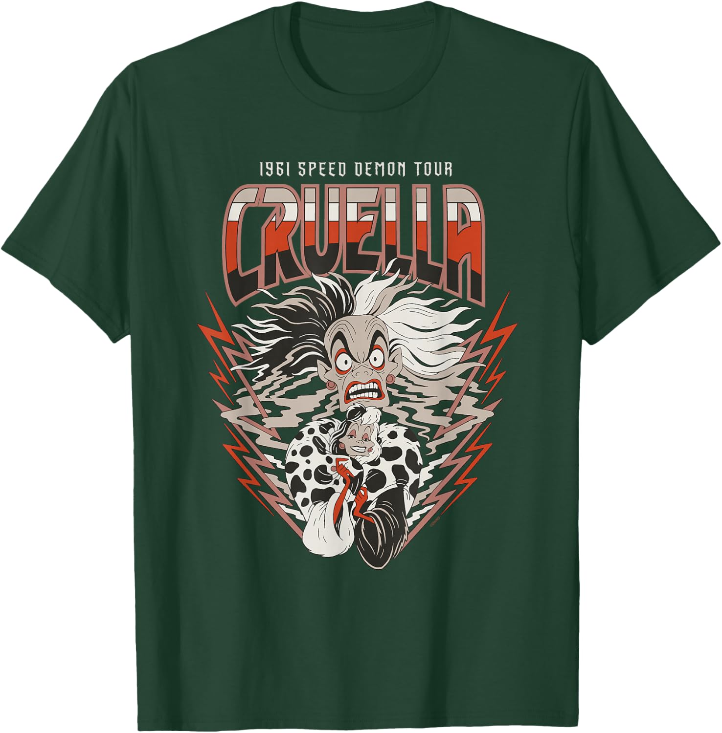 Disney Villains Cruella De Vil 1961 Speed Demon Tour Band T-Shirt - T-Shirt | Forest